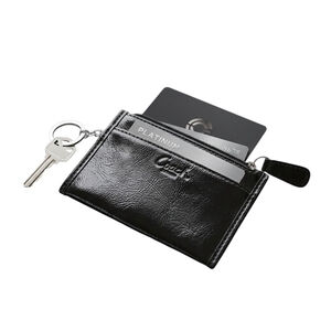 Coach Black Leather Keychain Cardholder